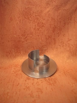 Kerzenhalter Silber matt rund zweiseitig offen 50 mm     6121